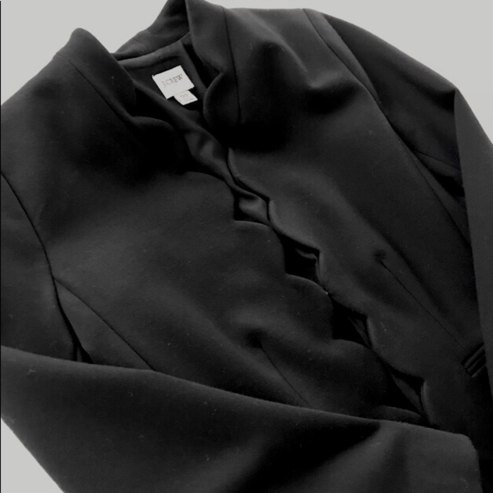 J Crew Scalloped Blazer- Black